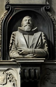 Minnesmerke over Hugo Barker, 1632 (marmor)