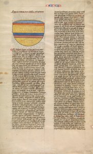 Brazen Sea, ett av seks illustrerte blader fra Postilla Litteralis..., ca. 1360-1380. av Nicholas of Lyra