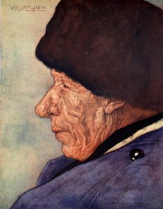 En manns hode, Volendam, 1904 av Nico Jungman