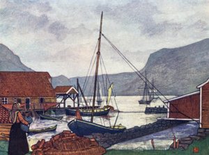 Norge: Moldoen (farge litho) av Nico Jungman