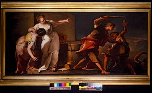 Moses og Jerusalems datter (lerret) av Nicolò Grassi