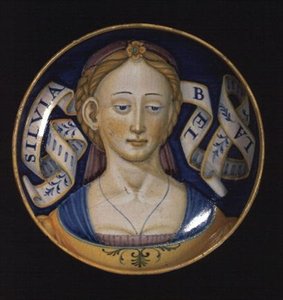 Majolica kopp, fra Belle donne-serien, 1525 av Nicolò Pellipario