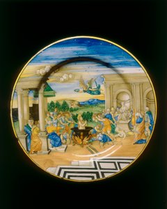 Martyrium av Saint Cecilia, tallerken av Nicolò Pellipario