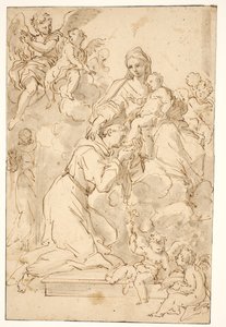 Madonna og barn med St Antony of Padua av Nicolò Ricciolini