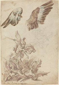 Studier for Saint Michael Defeating the Rebel Angels av Nicolò Ricciolini