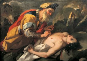 Den barmhjertige samaritan, ca 1705.