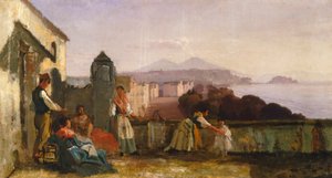Napoli fra Mergellina (olje på lerret) av Nicola Palizzi