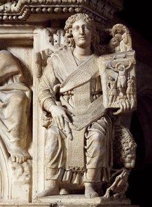 St John Baptist, hjørnestatue fra prekestolen, Baptistery of St John