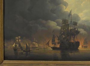 Den anglo-nederlandske flåten under Lord Exmouth og viseadmiral Jonkheer Theodorus Frederik van Capellen satte ut de algeriske høyborgene, 27. august 1816 Fire episoder under tilstedeværelsen av den anglo-nederlandske flåten i Algerbukta, 26. til 27. augus