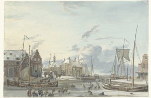 Vinterutsikt i Harlingen