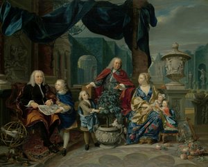 Portrett av David van Mollem med sin familie Portrett av David van Mollem med familien
