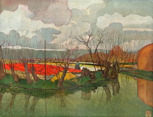 En tulipanfarm i Holland, c1898