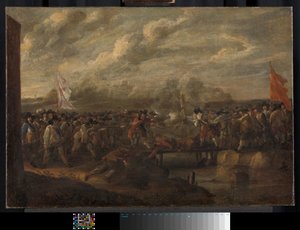Infanteritreferanse i åttiårskrigen, ca. 1645 (olje på lerret) av Nicolaas van Eyck