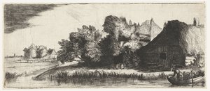 Landskap med gård av Nicolaes Anthoni Flinck (attributed to)