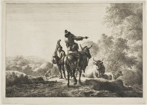 Sekkepipespilleren av Nicolaes Berchem