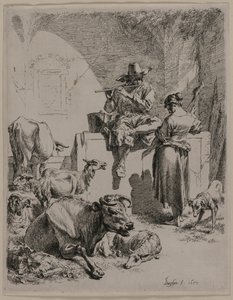 Piping Shepherd av Nicolaes Berchem