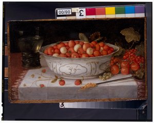 Stilleben av Fraises-De-Bois i en Wanli-porselensskål av Nicolaes Gillis