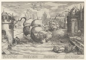 Tar Damiate og overvinner kjeden, 1219 av Nicolaes Jansz. Clock