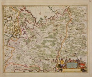 Kart over Russland og Øst-Europa fra Atlas Minor, 1745