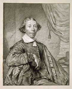 Portrett av en mann, 1681 (litho) av Nicolaes Jansz Visscher