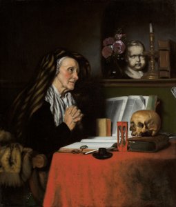 En gammel kvinne ber, ca. 1655