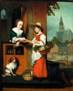 Grønnsakselgeren av Nicolaes Maes