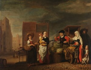 Grønnsaksmarked av Nicolaes Maes