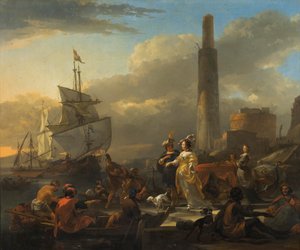 En havnescene, ca. 1665