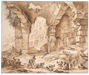 Utsikt over ruinene av Colosseum av Nicolaes Pietersz Berchem