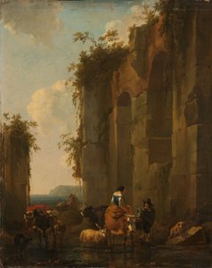 Ruiner i Italia av Nicolaes Pieterszoon Berchem