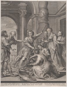 Akilles og døtrene til Lycomedes, ca. 1620-26., ca. 1620-26. av Nicolaes Ryckmans