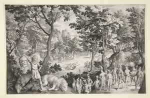 David og Goliat av Nicolaes de Bruyn
