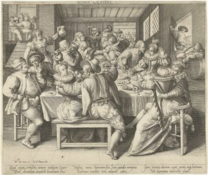 Et huis vol feestrumoer House of Joy (tittel på objekt) av Nicolaes de Bruyn