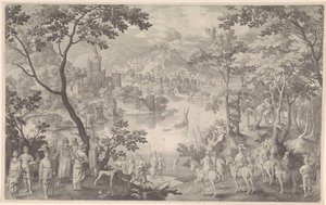 Helbredelse av Naaman av Nicolaes de Bruyn