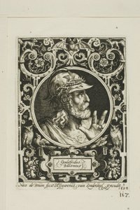 Godfrey of Bouillon, plate ni fra The Nine Worthies