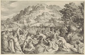 Barnedrap i Betlehem av Nicolaes de Bruyn