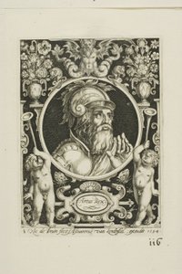 King Arthur, tallerken åtte fra The Nine Worthies av Nicolaes de Bruyn