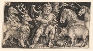 Orfeus fra Kjempende kimærer og scener fra Æsops fabler av Nicolaes de Bruyn