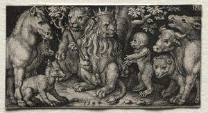 Dyrenes konge, 1594. av Nicolaes de Bruyn