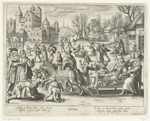 Vinter Hyems (tittel på objekt) Four Seasons (serietittel) av Nicolaes de Bruyn
