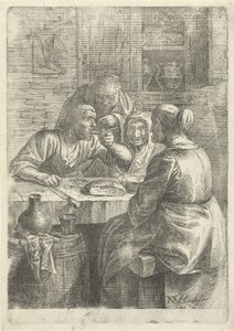 Tre gamle kvinner spiser ved et bord