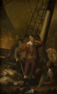 Christian IV ombord på flaggskipet "The Trinity" av Nicolai Abildgaard