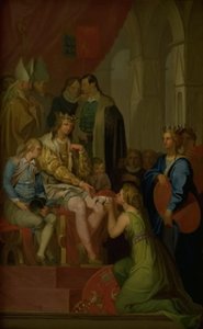 Christian I hevet provinsen Holstein til staten et hertugdømme i 1460 av Nicolai Abildgaard