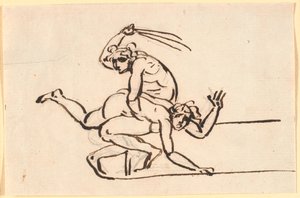 En siddende nøgen figur, der svinger riset mod en nøgen kvindes bag   1267075   no       norwegian Successfully Translated  Original: Princess Elizabeth, daughter of King Charles I of England, pleading with his captors to spare him from harm Translat: Prin