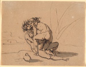 Hylas kjærtegnet av nymfen av Nicolai Abildgaard