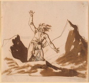 Niels Klim dukker opp igjen på de norske svabergene av Nicolai Abildgaard