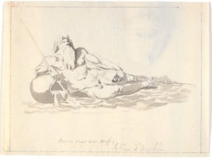 Oceanet, en liggende havgud av Nicolai Abildgaard