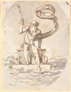 Oceanus på sin trone i havet av Nicolai Abildgaard