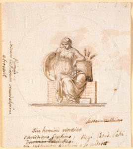 Sittende allegorisk kvinneskikkelse av Nicolai Abildgaard