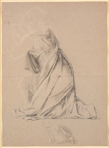 Studie for den knelende figuren som symboliserer Holstein på Christian I-bildet for Christiansborg av Nicolai Abildgaard